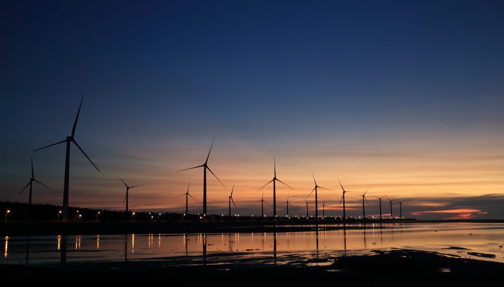 Wind Turbine Field - Eco-Friendly Industrial Plating Image